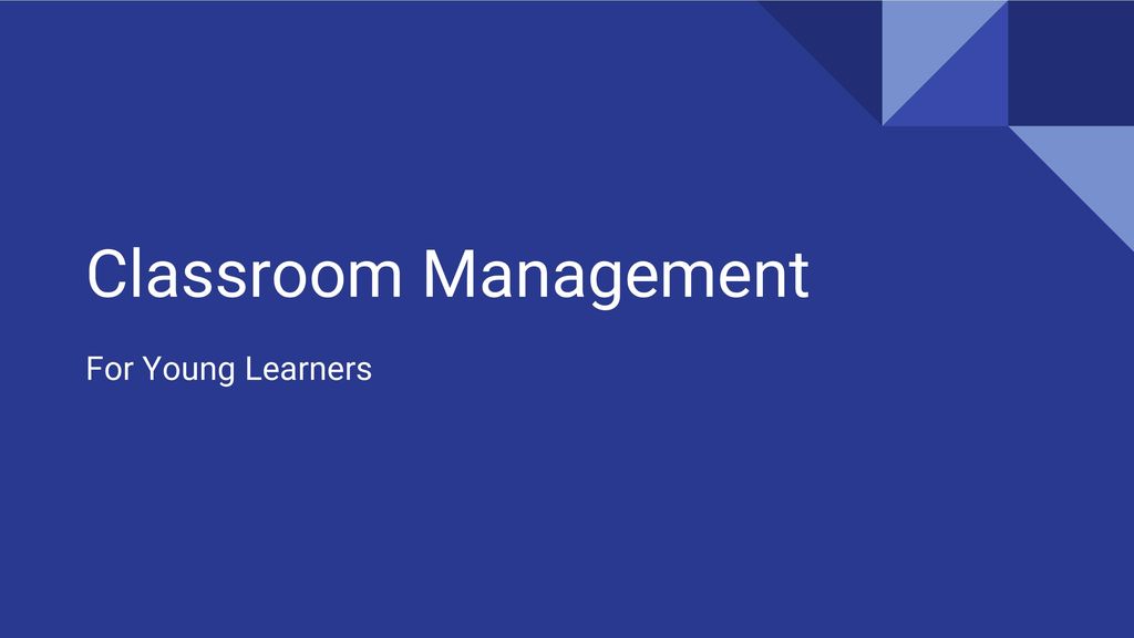 20222.2-Classroom Management for Young Learners